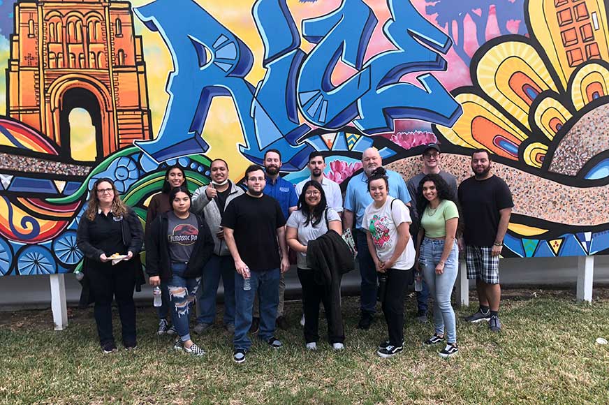 STEM students visiting Rice University