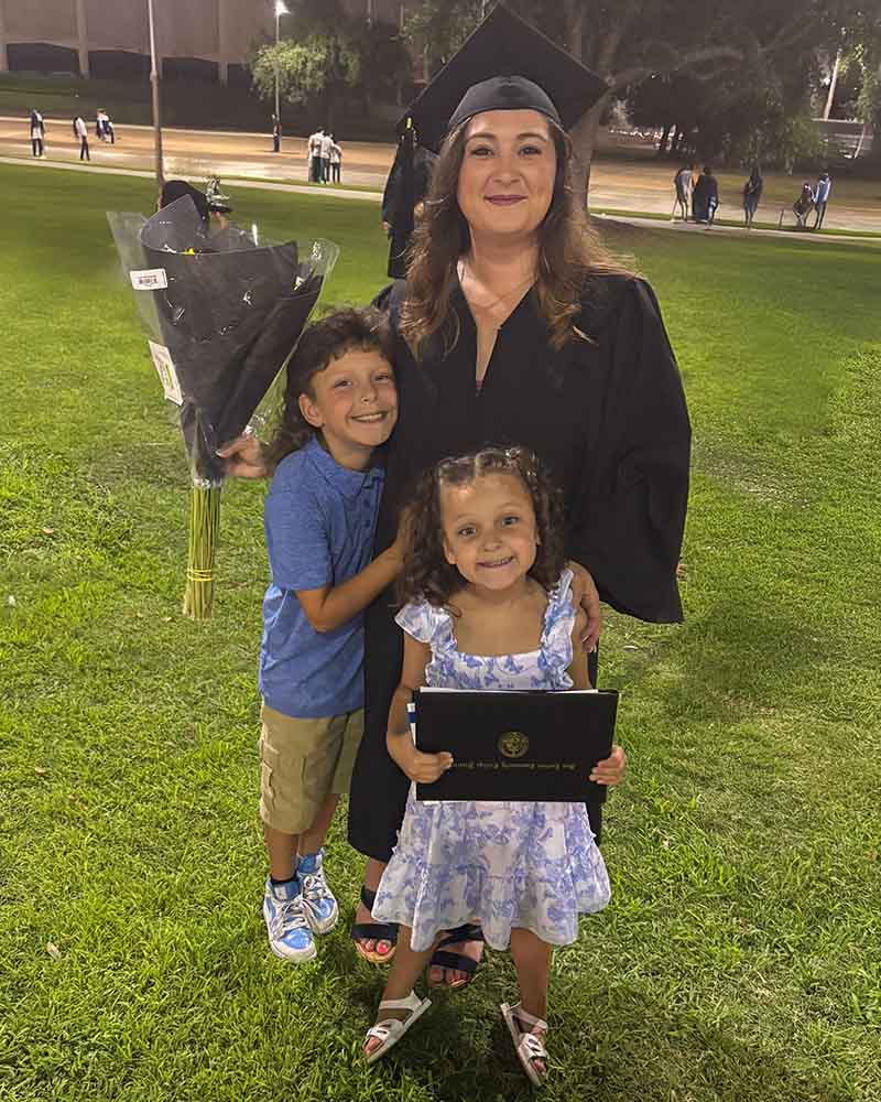 Ali Haire and her children